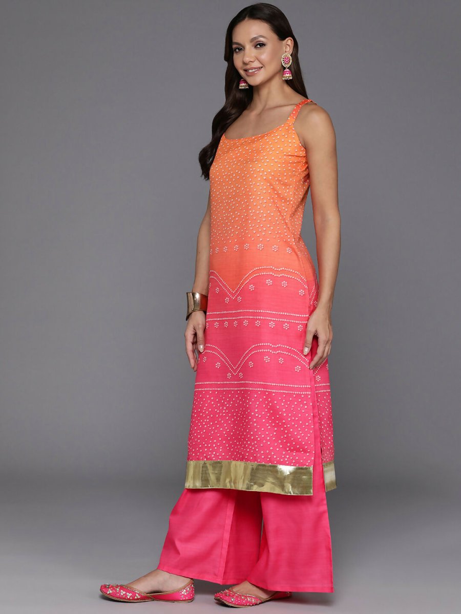 Ahalyaa Women's Traditional wear Kurta Set - Pink | Swadesiicart