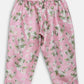 Ahalyaa Pink Poly Silk Solid Kids Kurta with Printed Pant Set For Girls | Swadesiicart