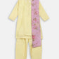 Ahalyaa Yellow Poly Silk Kids Kurta Pant With Dupatta For Girls | Swadesiicart