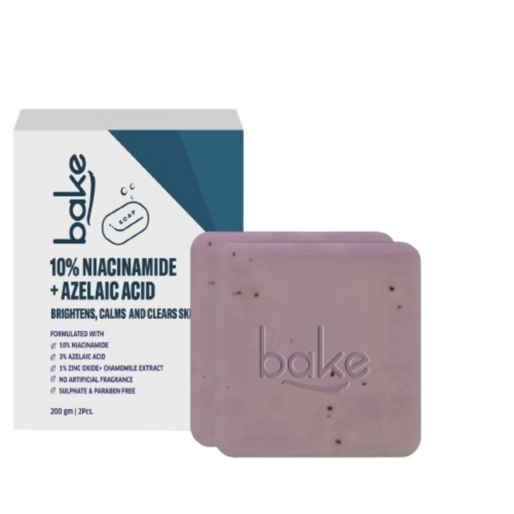 Bake 10% Niacinamide + 3% Azelaic Acid Scrub Treatment Soap | Swadesiicart