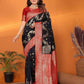 Joban Fashion Banarasi Black Woven Soft Silk Saree | Swadesiicart