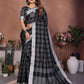 Aastha Fashion Black Linen Weaving Saree