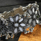 Mominos Fashion Kamal Johar Oxidised Silver-Plated Mirror work Design Bracelet