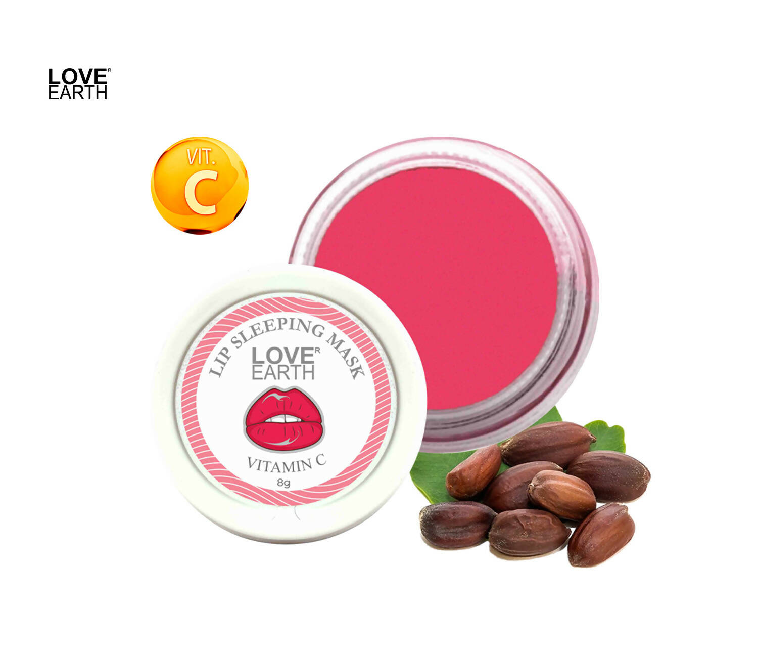 Love Earth Lip Sleeping Mask With Vitamin C - Swadesiicart