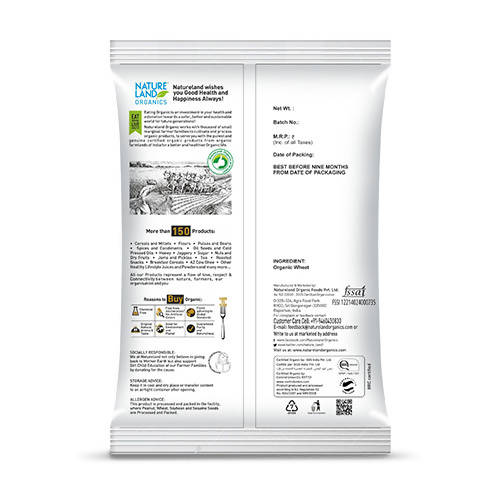 Nature Land Organics Wheat Suji - Swadesiicart
