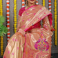 Jyoti Fashion Women's Rani Pink Paithani Silk Zari Woven Saree with Blouse | Swadesiicart