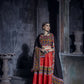 AI Fashion Red Art Silk Designer Navratri Lehenga Choli Collection
