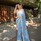 Vamsee Subh Laxmi Sky Georgette Saree - Swadesiicart
