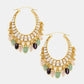 Ruby Raang Gold Polished Multi-Color Kundan Loops | Swadesiicart