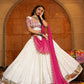 AI Fashion Off White Crepe Designer Navratri Wear Lehenga Choli Collection