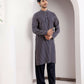 Blue Modal Silk Designer Printed Men's Kurta - Mahotsav