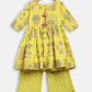 Ahalyaa Mustard Rayon Printed Kids Kurta Palazzo Sets For Kids For Girls | Swadesiicart