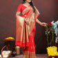 Lorenvalley Fashion Red Soft Silk Woven Design Gold Zari Weaving Saree - Swadesiicart