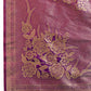 Vishnu Weaves Women's Purple Banarasi Silk Zari Woven Saree with Blouse - Swadesiicart