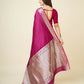 Joban Fashion Rani Pink Small Butti Banarasi Silk Sarees | Swadesiicart