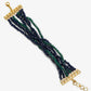 Women's Gold-Toned, Navy Blue Green Onyx Gold-Polished Multistrand Bracelet - Ruby Raang - Swadesiicart