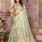 Aastha Fashion Pista Soft Organza Silk Weaving Saree