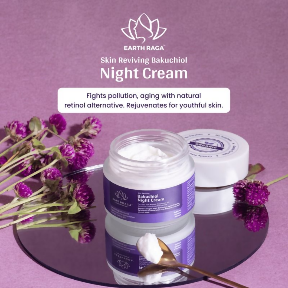 Earthraga Skin Reviving Bakuchiol Night Cream | Swadesiicart