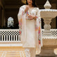 The52 White Women's Beautiful Viscose Chanderi Fabric Embroidered Work Straight Kurta Pant and Dupatta Set - Swadesiicart