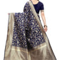 Vamika Banarasi Jacquard Weaving Navy Blue Saree (PARINITI NAVY) | Swadesiicart