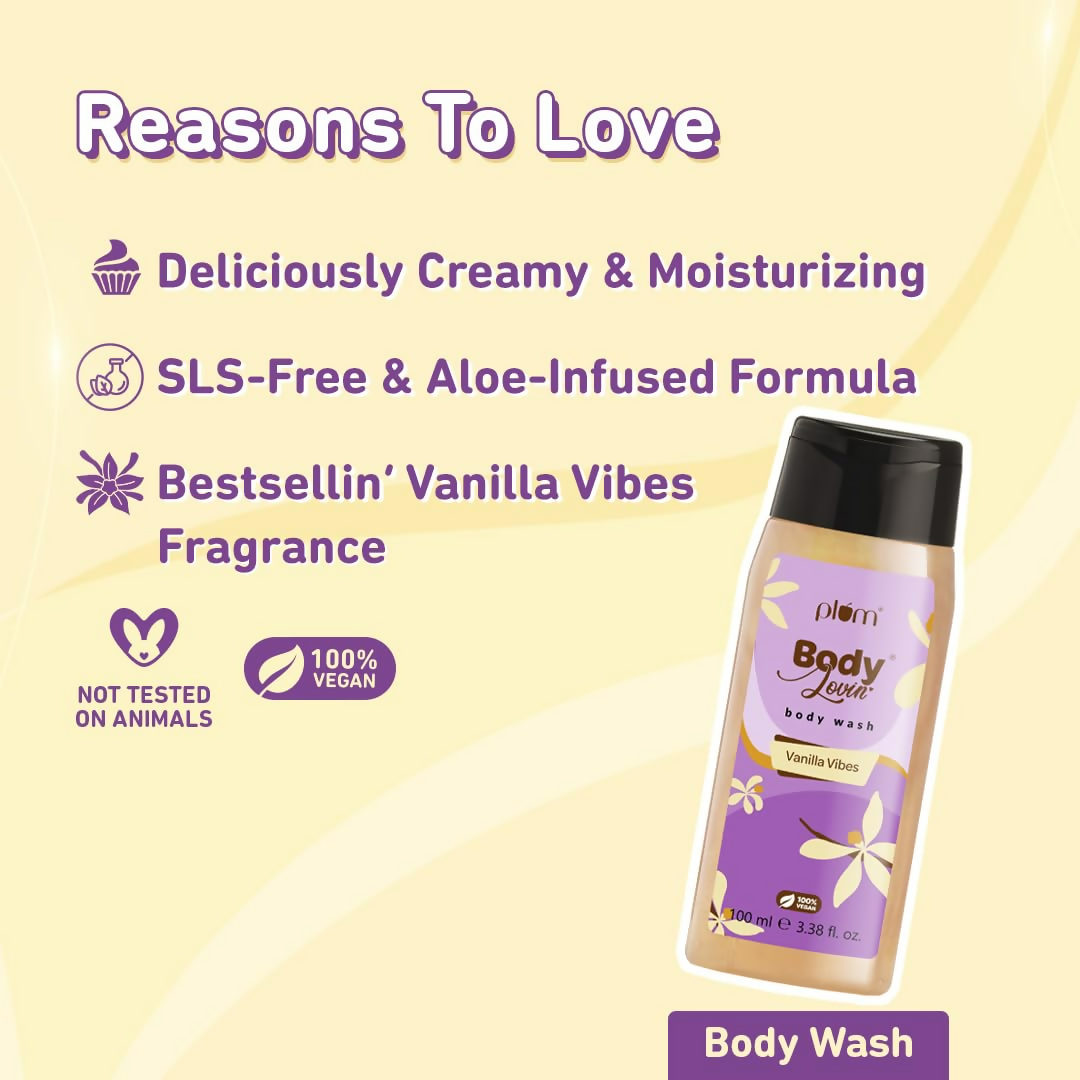 Plum BodyLovin' Vanilla Vibes Bath & Body Gift Set - Swadesiicart