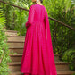 Janasya Pink Georgette Foil Print Kurta,Bottom & Dupatta | Swadesiicart