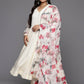 Ahalyaa Women's Traditional wear Kurta Set - Off White | Swadesiicart
