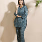 Breathables Abstract Green Cotton Kurta & Pant Co-Ord Set