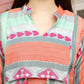 Orange & Blue Rayon Geometric Printed Top with Matching Bottom - Eesha - Swadesiicart