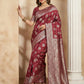 Shree Shyam Fashion Maroon Silk Blend Saree