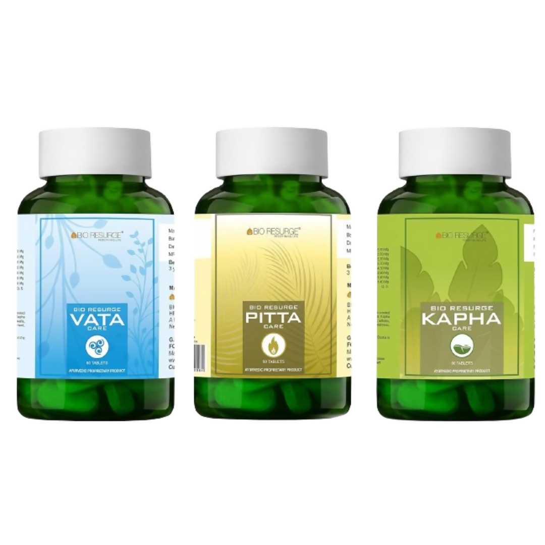 Bio Resurge Life Pitta Vatta Kapha Tablets Combo - Bio Resurge