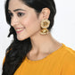 Mominos Fashion Johar Kamal Gold-Polished & Bead Party Wear Jhumka - Swadesiicart