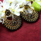 Mominos Fashion Johar Kamal Golden And Black Beaded Earrings | Swadesiicart