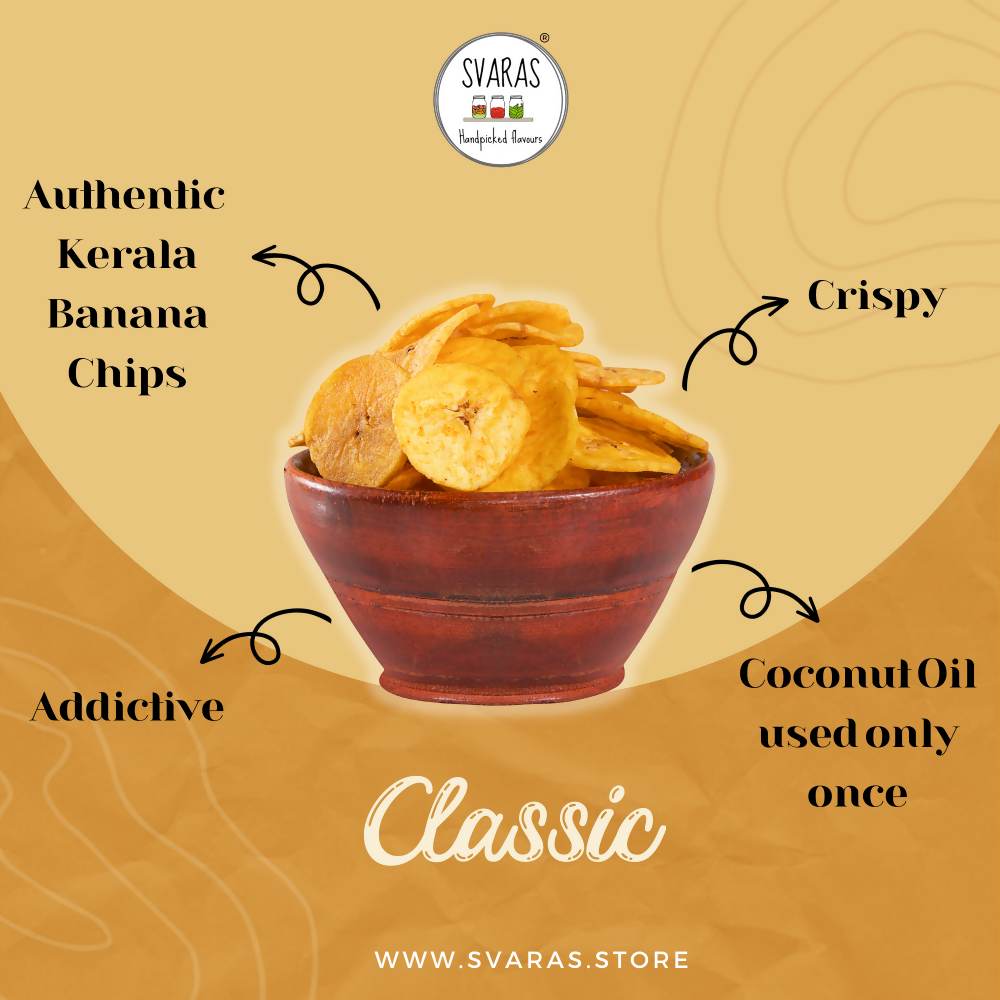 Svaras Kerala Banana Chips Classic - Swadesiicart