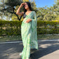 Vamsee Green Chiffon Designer Saree - Swadesiicart