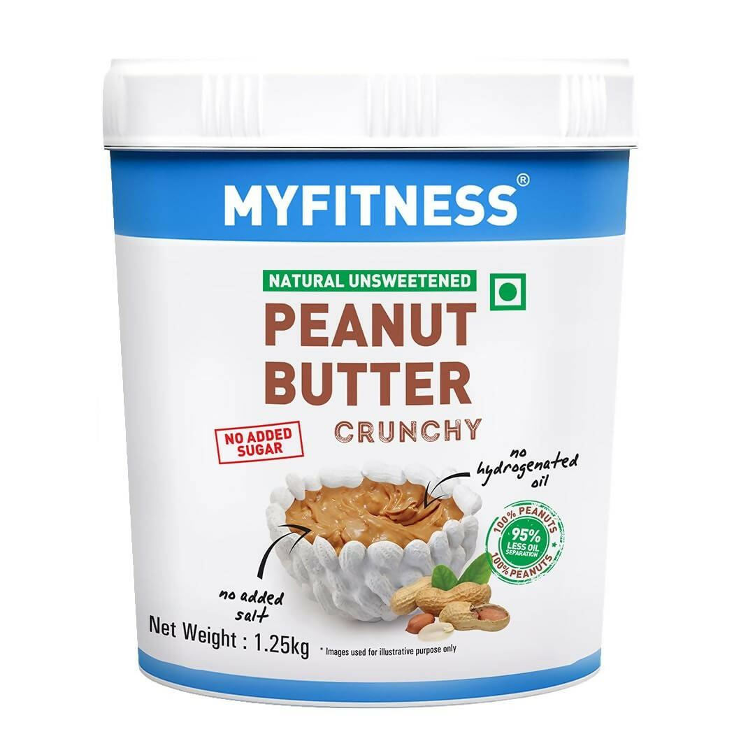 Myfitness All Natural Unsweetened Peanut Butter Crunchy - Swadesiicart