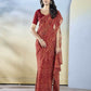 Maroon Georgette Designer Printed Ready to Wear Saree - Samyana | Swadesiicart
