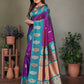 Joban Fashion Banarasi Purple Butti Soft Silk Saree | Swadesiicart