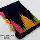Black Polycotton Woven Design Saree with Unstitched Blouse - Hiral Fashion | Swadesiicart