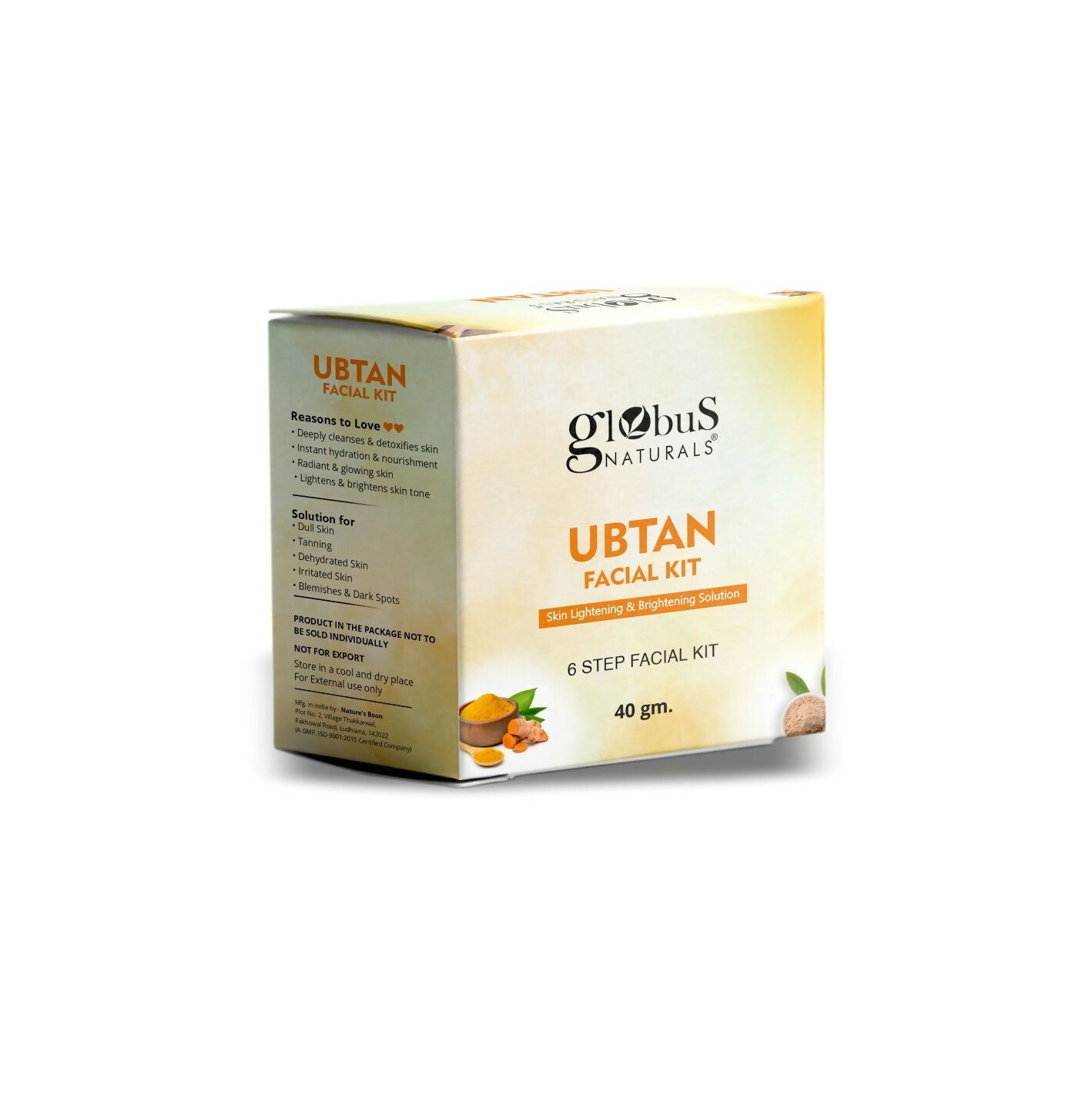 Globus Naturals Brightening Ubtan 6 Step Facial Kit | Swadesiicart