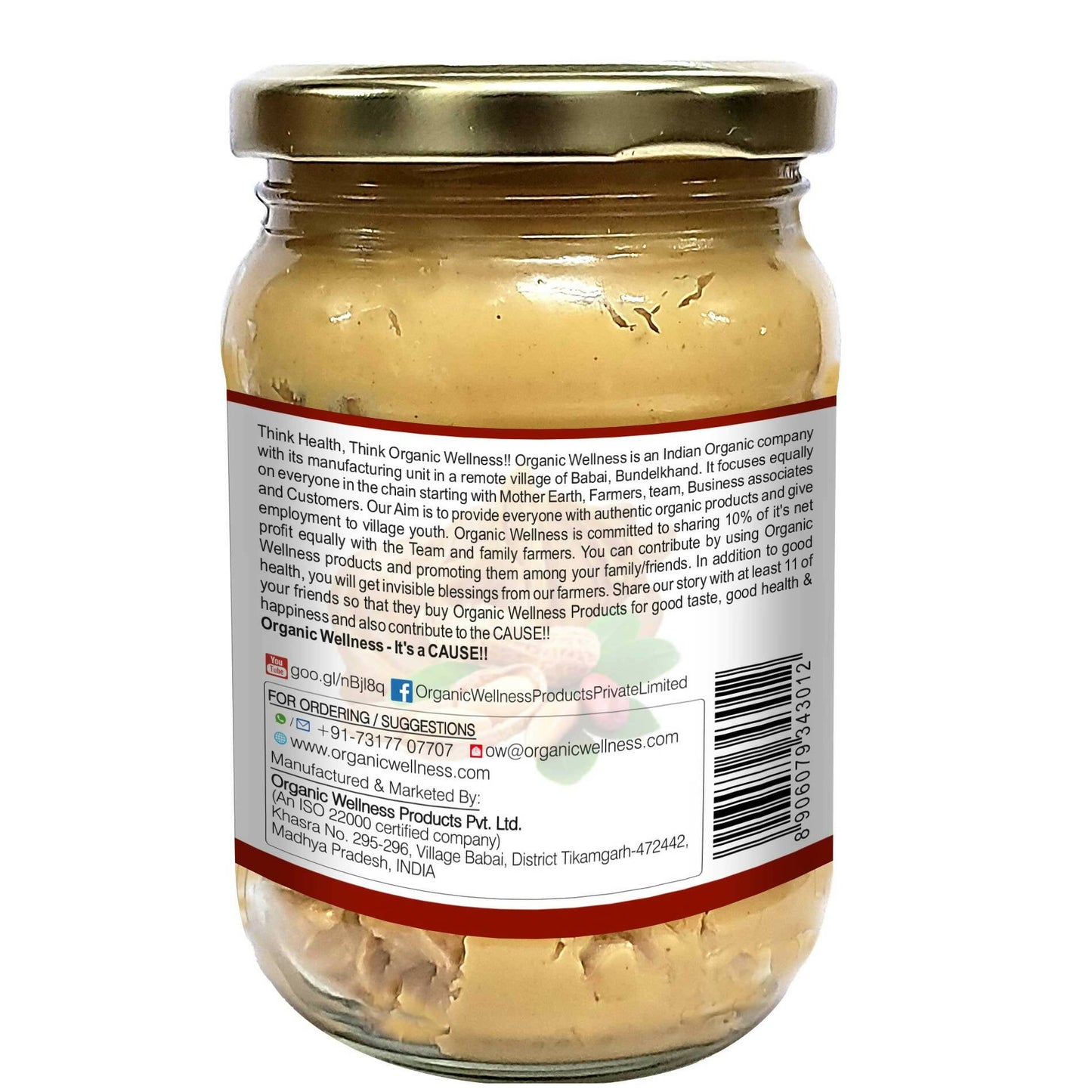 Organic Wellness Ashwagandha Peanut Butter - Swadesiicart
