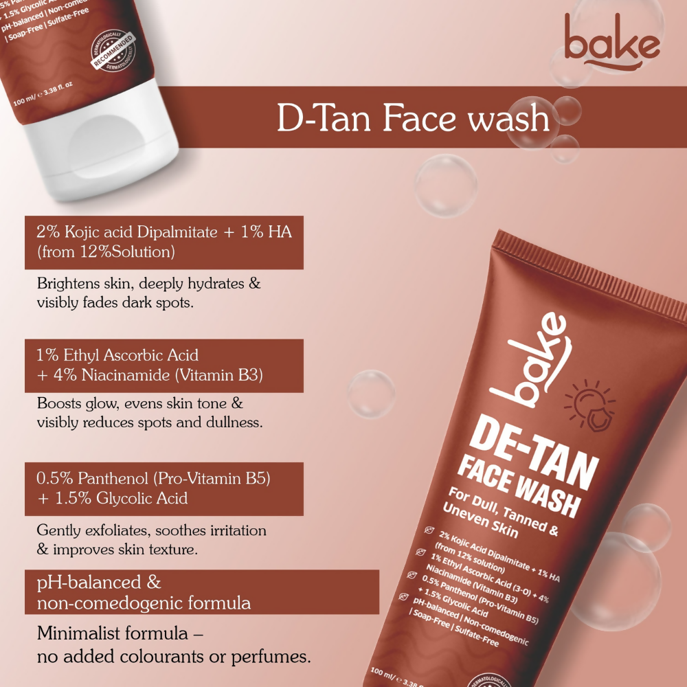 Bake De-Tan Coffee Face Wash with Kojic Acid | Swadesiicart