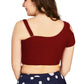 Aastha Fashion Women's Women's Maroon Velvet Solid Readymade Blouse