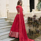 Lorenvalley Red Pure Chanderi Plain With Zari Weaving Work Border Lehenga Choli | Swadesiicart