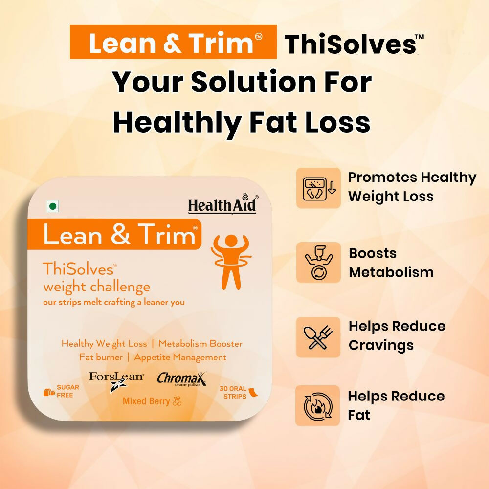 HealthAid Lean & Tirm ThiSolves Oral Strips - Swadesiicart