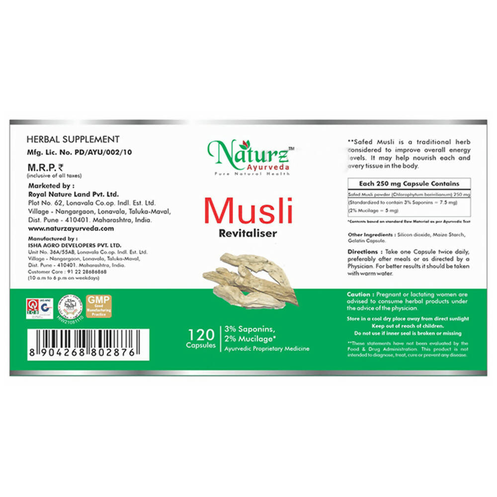 Naturz Ayurveda Musli Capsules | Swadesiicart