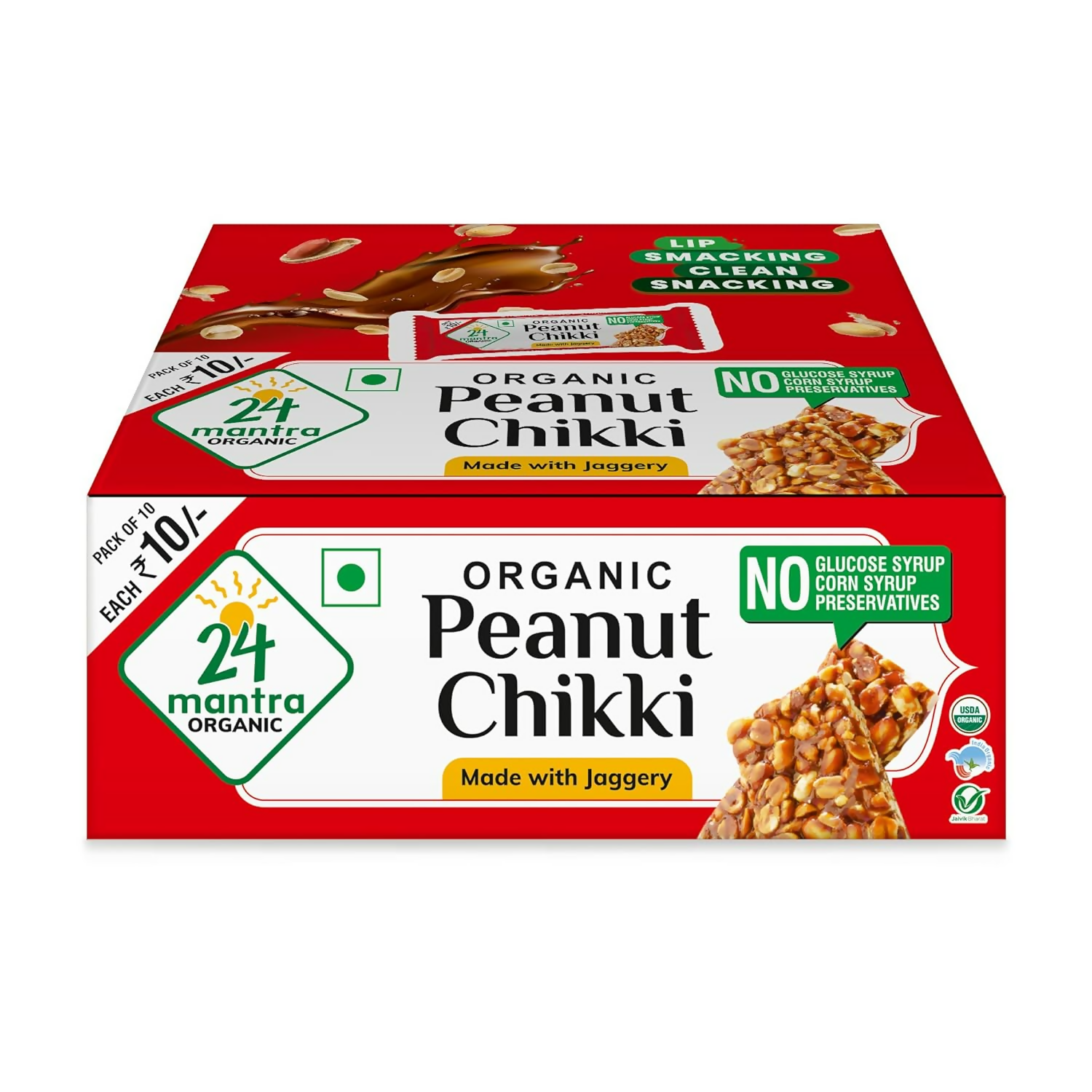 24 Mantra Organic Peanut Chikki | Swadesiicart