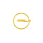 NVR Women Gold-Polished Adjustable Finger Ring | Swadesiicart