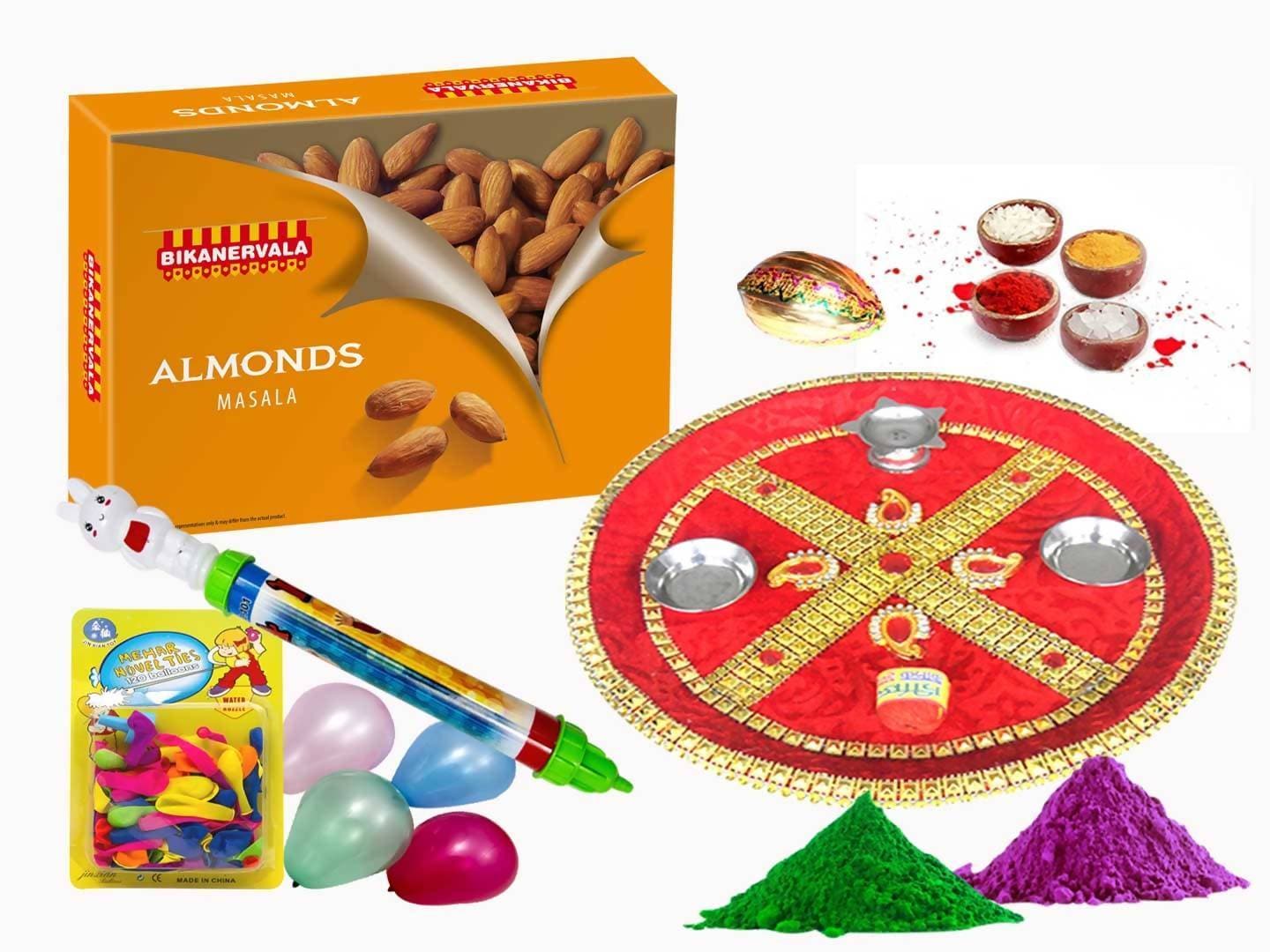 Bikanervala Holi Puja thali With Almonds | Swadesiicart