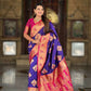 PR Fashion Violet Soft Banarasi Silk With Zari Weaving Meenakari Design Saree | Swadesiicart